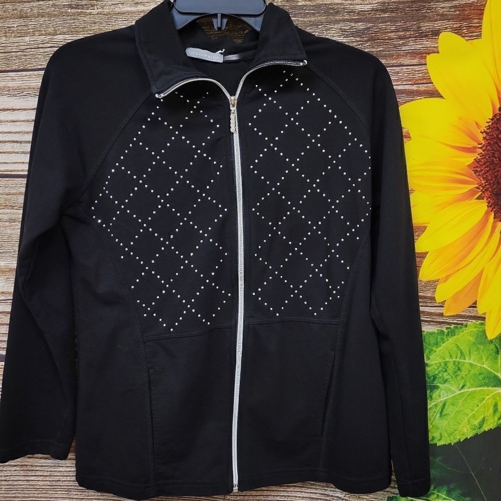 Three hearts black/silver Women's small jacket Pre-owned